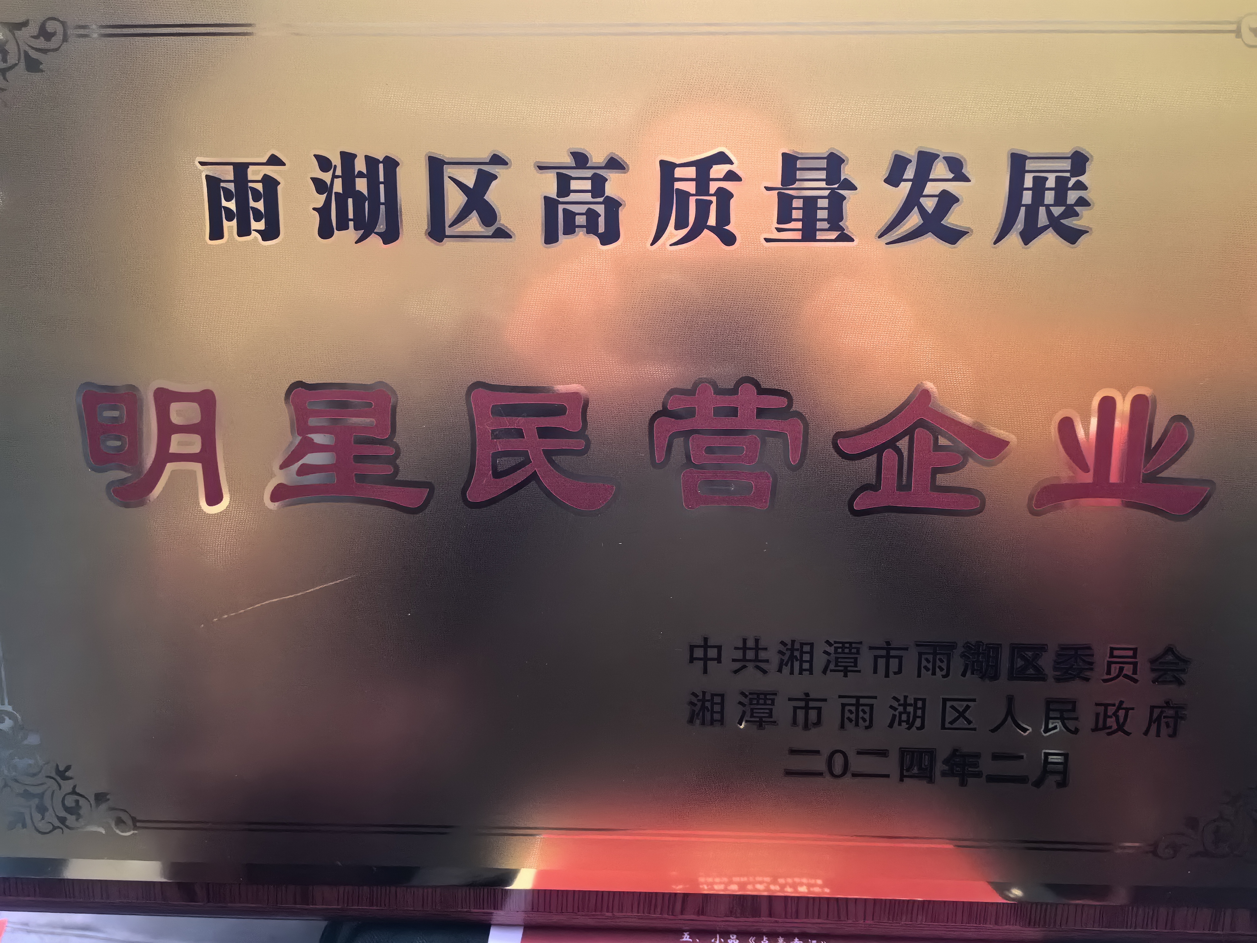 JY.COM荣获“雨湖区高质量发展明星民营企业”称号